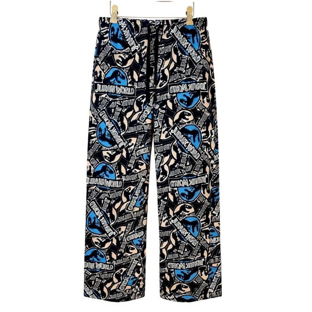 Jurassic Park Men's Graphic Print AllOver Lounge Pants Size Small